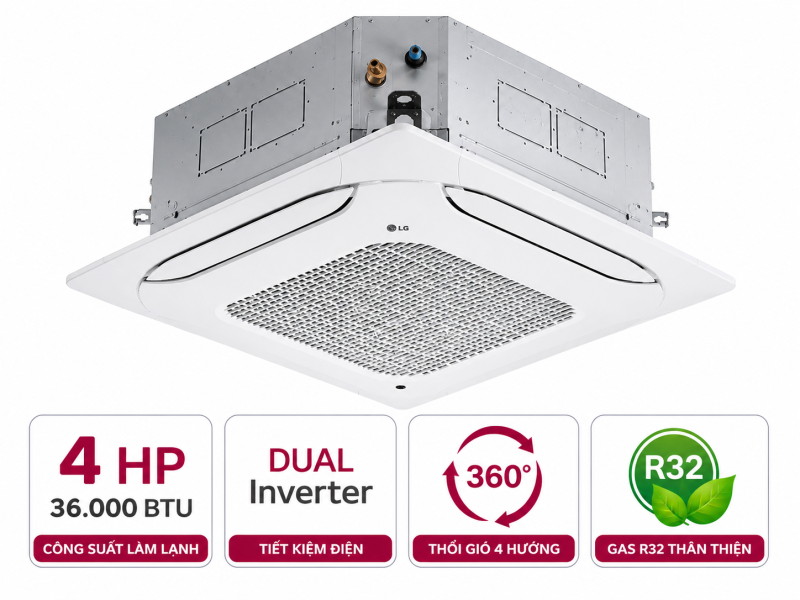 Điều hòa âm trần LG Inverter 4 HP ZTNQ36GYLA0