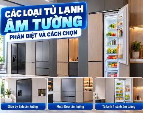 Các loại tủ lạnh âm tường: Phân biệt và cách chọn