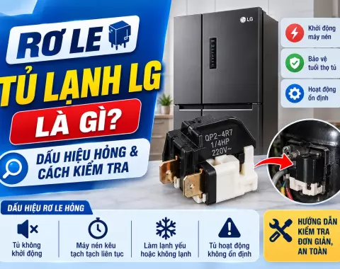 Rơ le tủ lạnh LG là gì? Dấu hiệu hỏng và cách kiểm tra