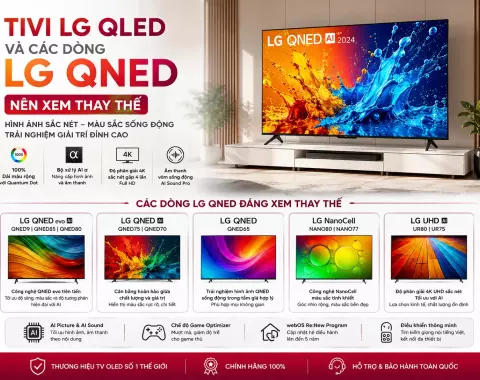 Tivi LG QLED có không? Nên chọn LG QNED nào?