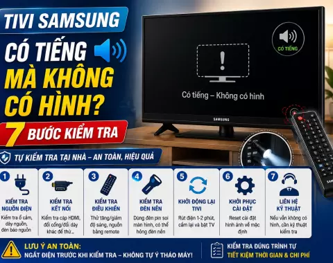 Tivi Samsung có tiếng mà không có hình: 7 bước kiểm tra