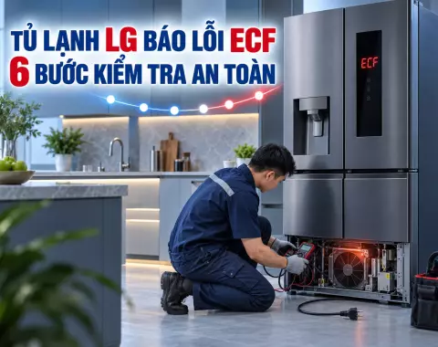 Tủ Lạnh LG Báo Lỗi ECF: 6 Bước Kiểm Tra & Xử Lý An Toàn