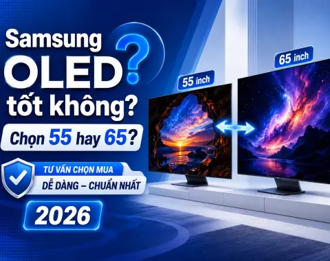 TV Samsung OLED có tốt không? Kinh nghiệm chọn 55, 65 inch năm 2026
