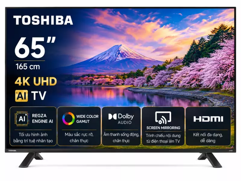 Smart Tivi Toshiba AI 4K 65 inch 65C350RP