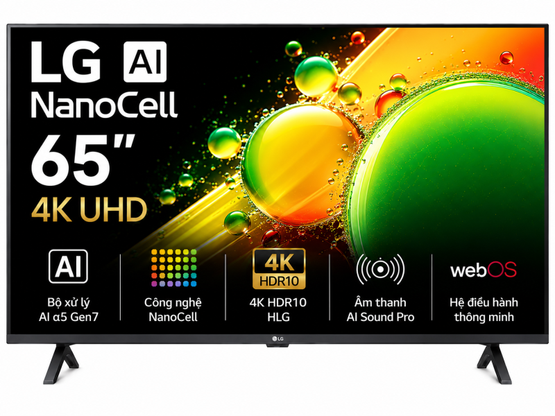 Smart Tivi NanoCell LG AI 4K 65 inch 65NANO80ASA