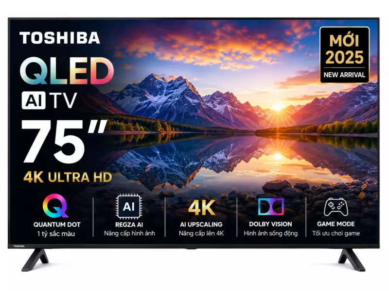 Smart Tivi QLED Toshiba AI 4K 75 inch 75M450RP
