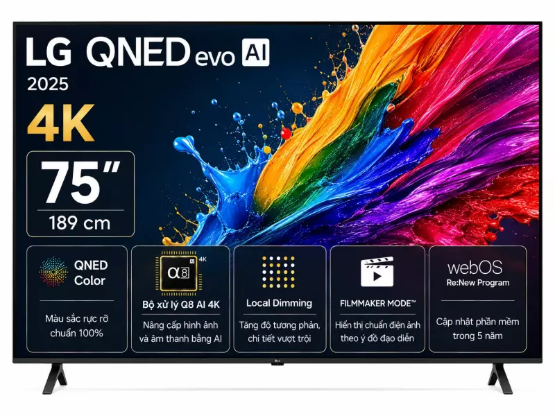 Smart Tivi QNED evo LG AI 4K 75 inch 75QNED86ASA