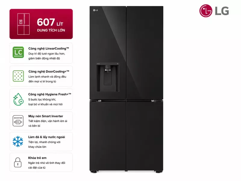 Tủ lạnh LG Inverter 607 lít Multi Door LFD61BLGA
