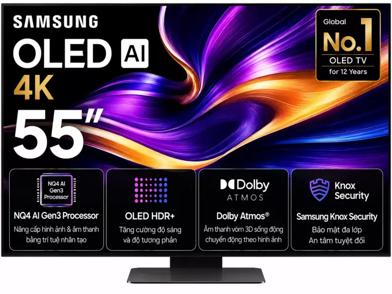 Smart Tivi OLED Samsung AI 4K 55 inch QA55S90F