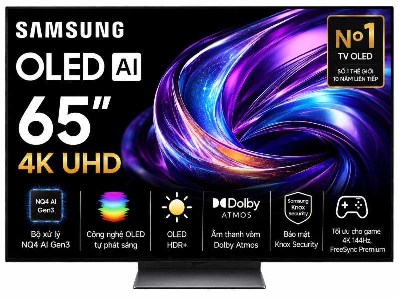 Smart Tivi OLED Samsung AI 4K 65 inch QA65S95F