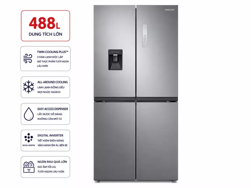 Tủ lạnh Samsung Inverter 488 lít RF48A4010M9/SV