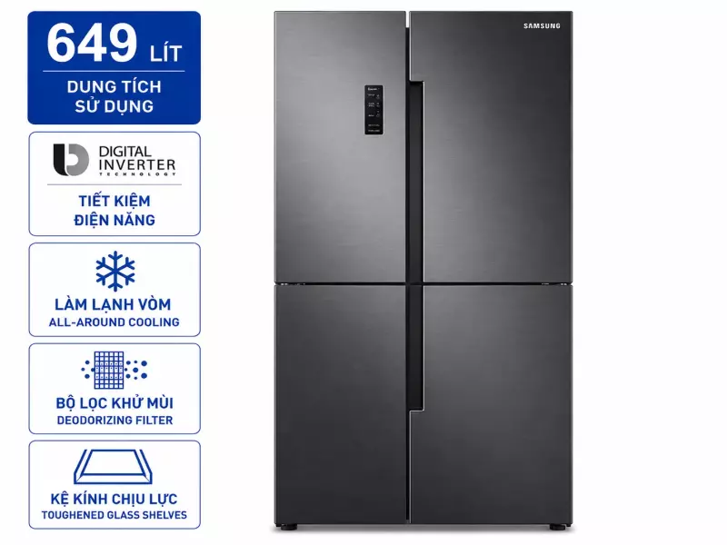 Tủ lạnh Samsung Inverter 649 lít RF59C700ES9/SV