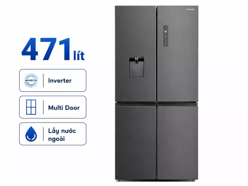 Tủ lạnh Toshiba Inverter 471 lít Multi Door GR-RF606WI-PMV(60)-AG