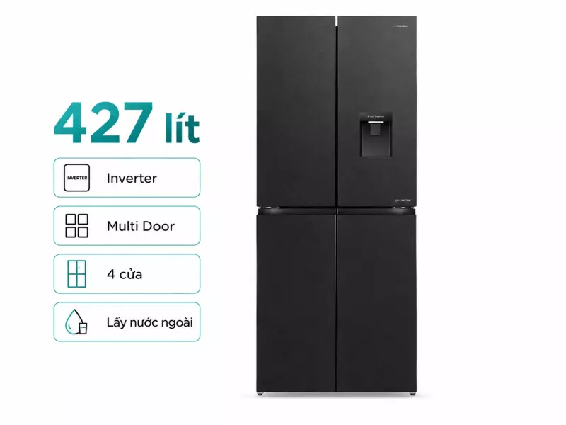 Tủ lạnh Hisense Inverter 427 lít Multi Door RQ559N4EBND