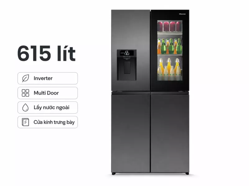 Tủ lạnh Hisense Inverter 615 lít Multi Door RQ600P7AB