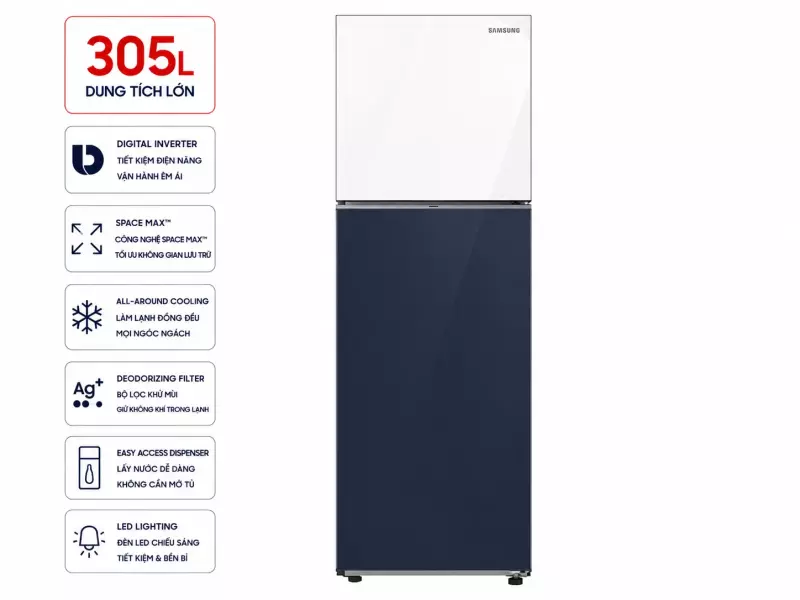 Tủ lạnh Samsung Inverter 305 lít RT31CB56248ASV