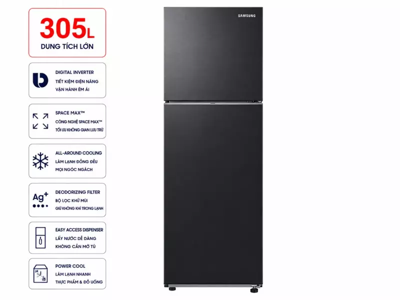 Tủ lạnh Samsung Inverter 305 lít RT31CG5424B1SV