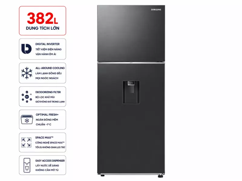 Tủ lạnh Samsung Inverter 382 lít RT38CG6584B1SV