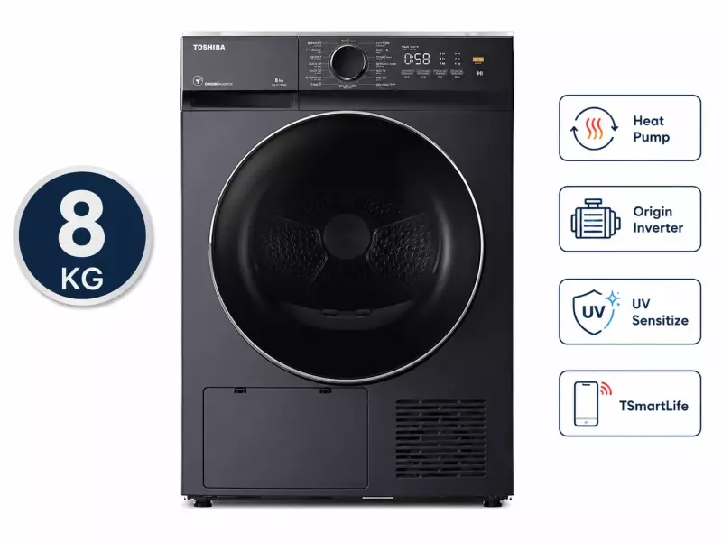 Máy sấy bơm nhiệt Toshiba 8 kg TD-T21B90HWV(MG)