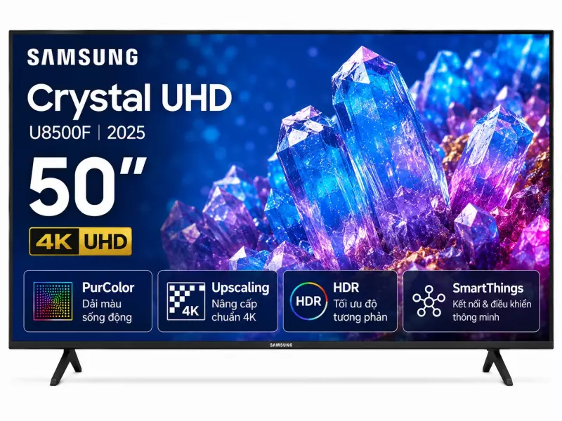Smart Tivi Crystal UHD Samsung 4K 50 inch UA50U8500F