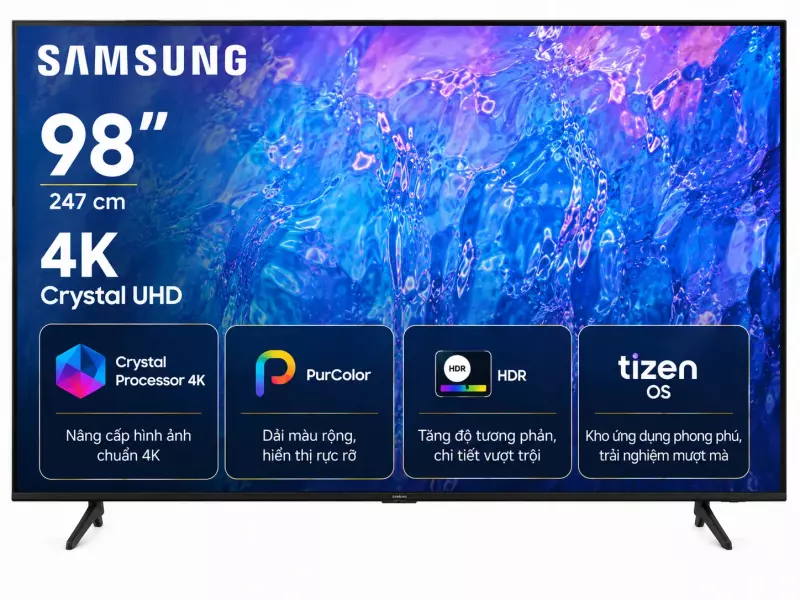 Smart Tivi Samsung 4K Crystal UHD 98 inch UA98DU9000
