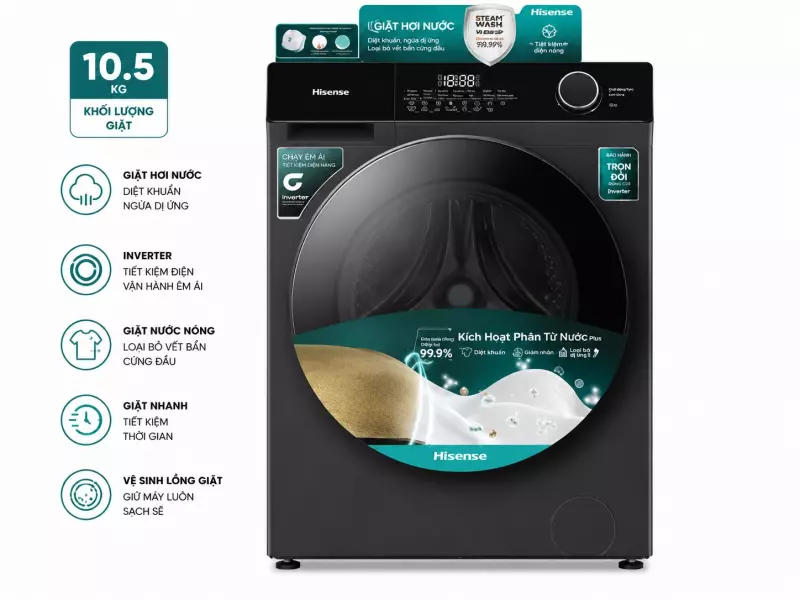 Máy giặt Hisense Inverter 10.5 kg WF105M3