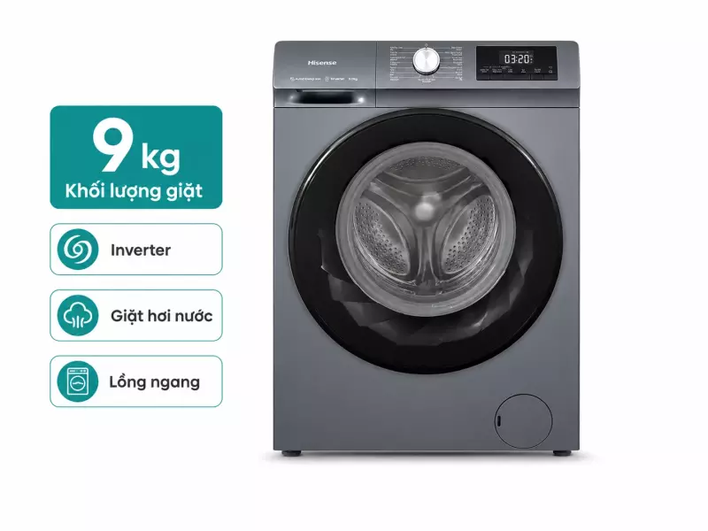 Máy giặt lồng ngang Hisense Inverter WF90N1Y 9.0 kg