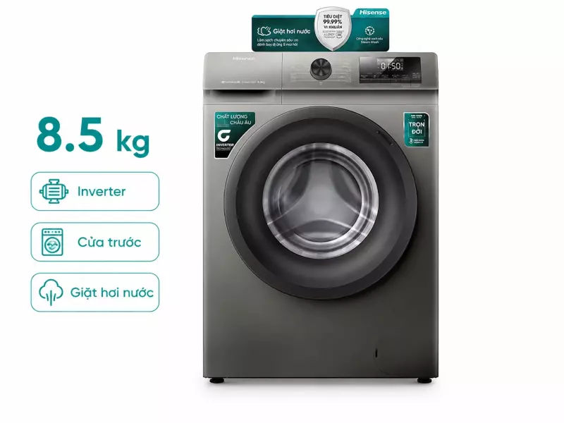 Máy giặt Hisense Inverter 8.5 kg WFQP8523BT