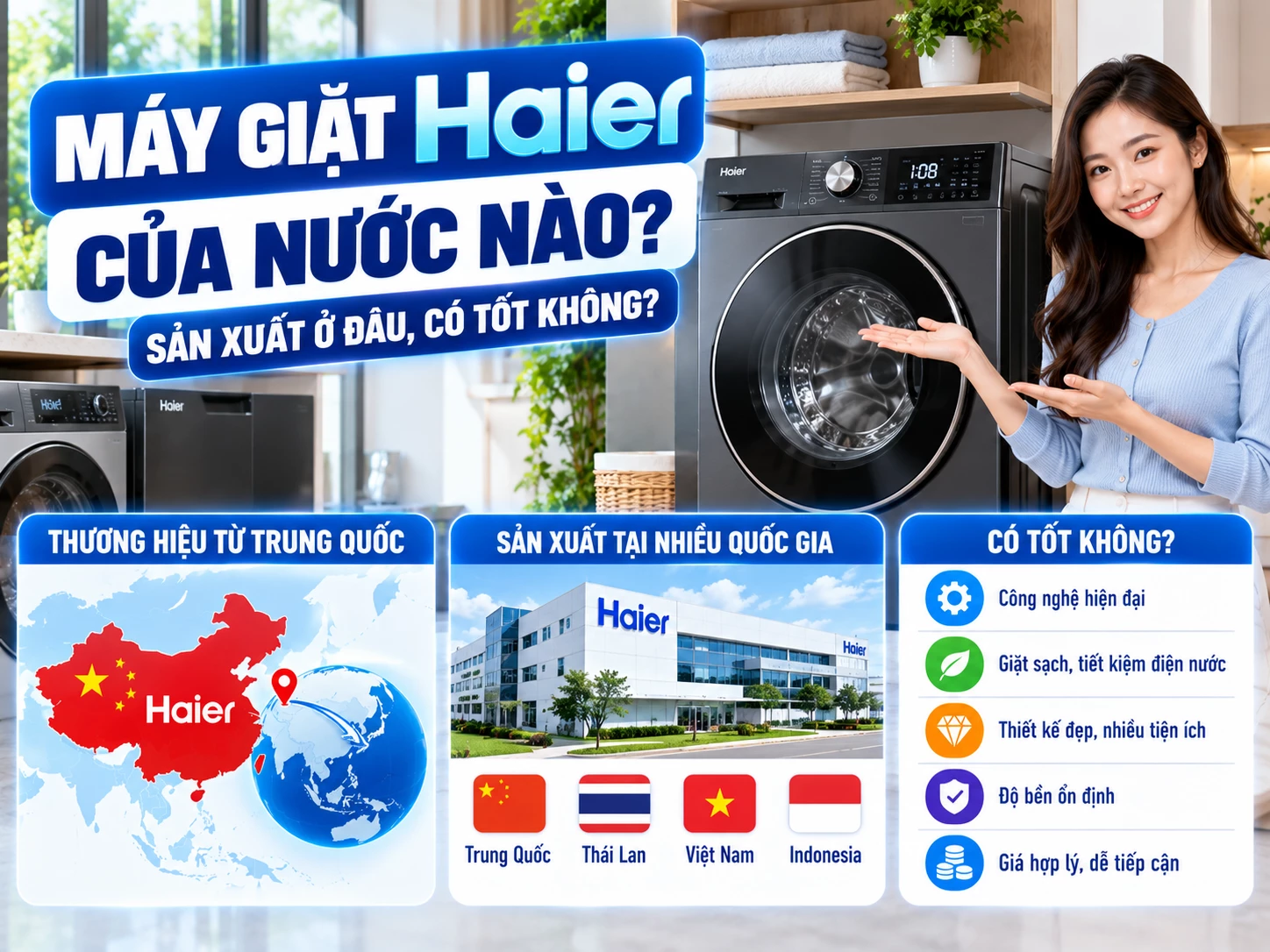 Máy giặt Haier của nước nào thương hiệu Trung Quốc