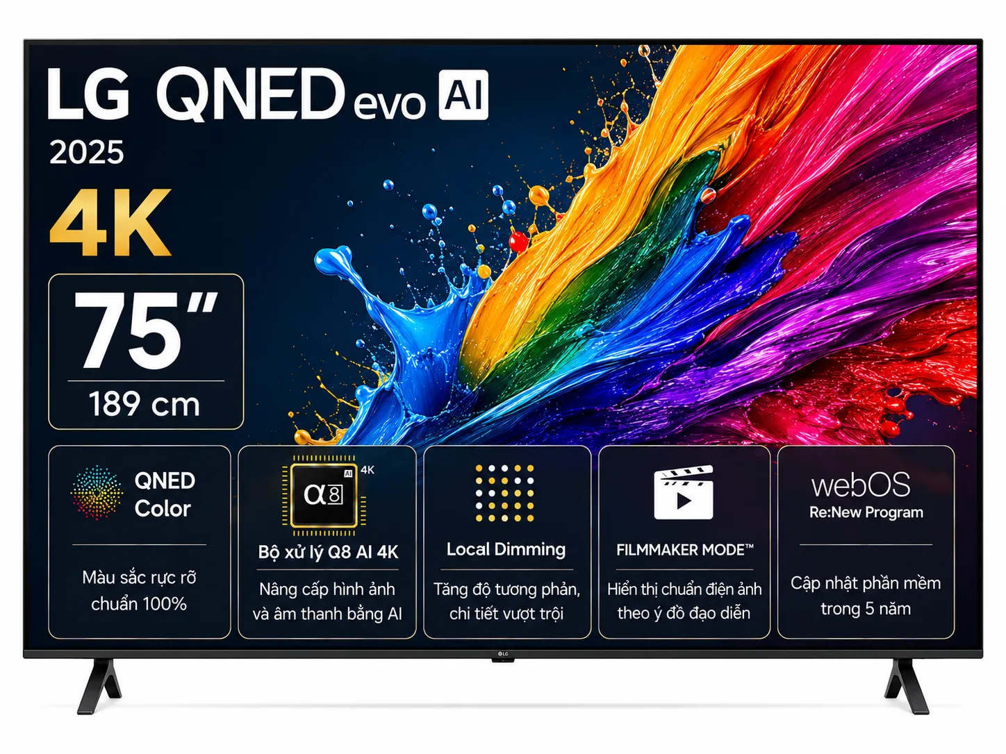 Smart Tivi QNED evo LG AI 4K 75 inch 75QNED86ASA Smart Tivi QNED evo LG AI 4K 75 inch 75QNED86ASA tại Điện Máy Kalong