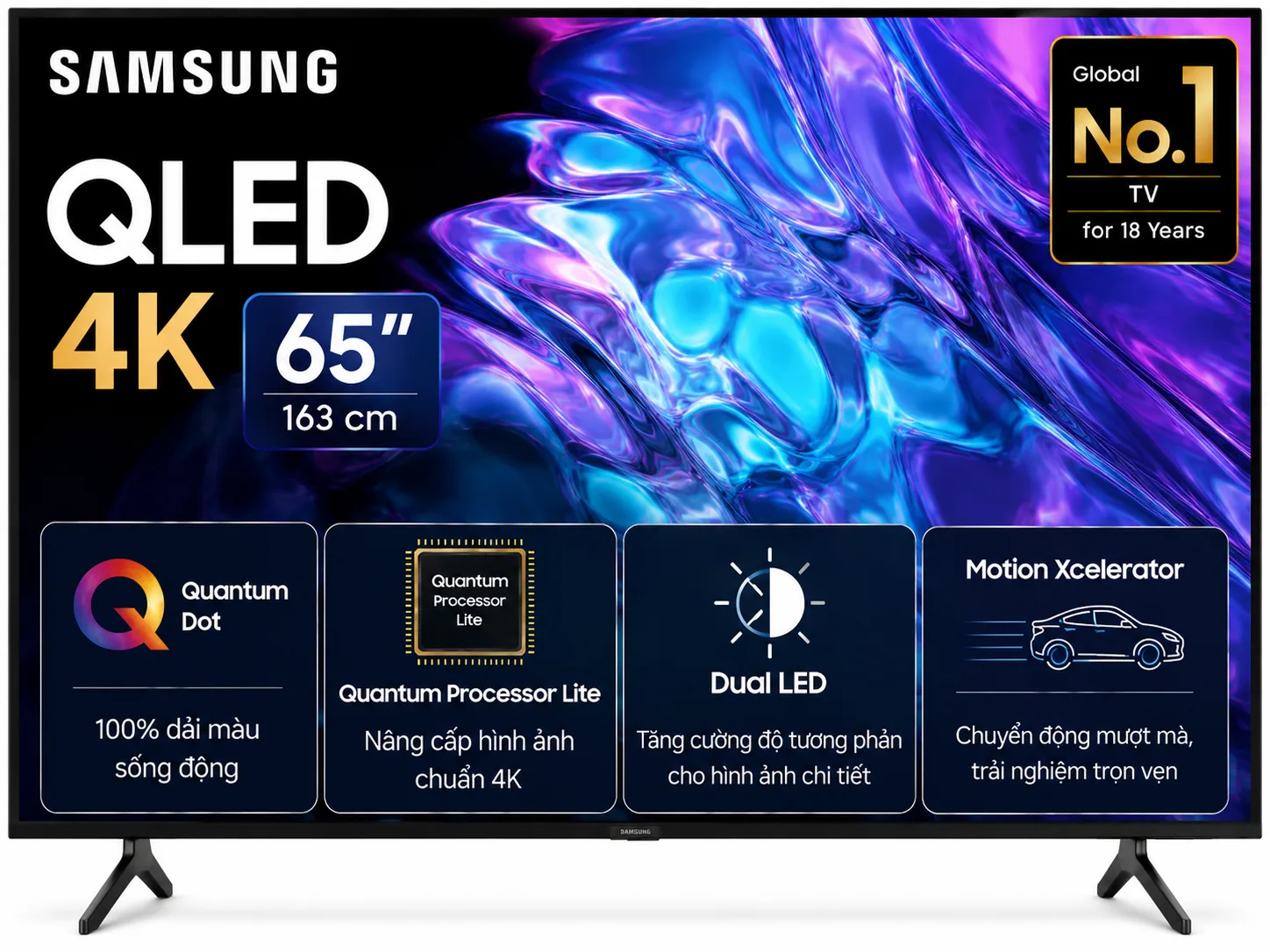 Smart Tivi QLED Samsung 4K 65 inch QA65Q60D tại Điện Máy Kalong