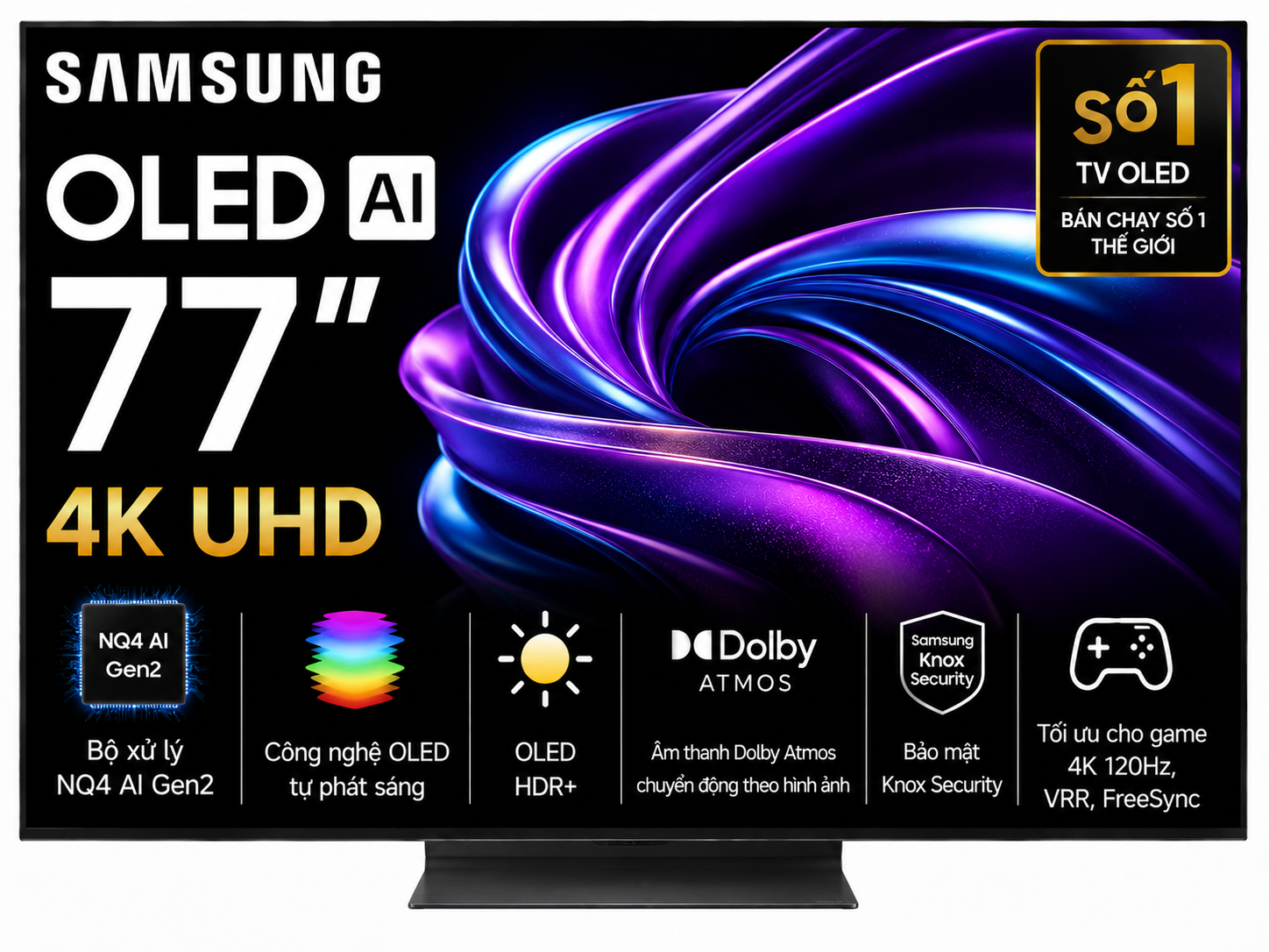 Smart Tivi OLED Samsung AI 4K 77 inch QA77S85F Smart Tivi OLED Samsung AI 4K 77 inch QA77S85F tại Điện Máy Kalong